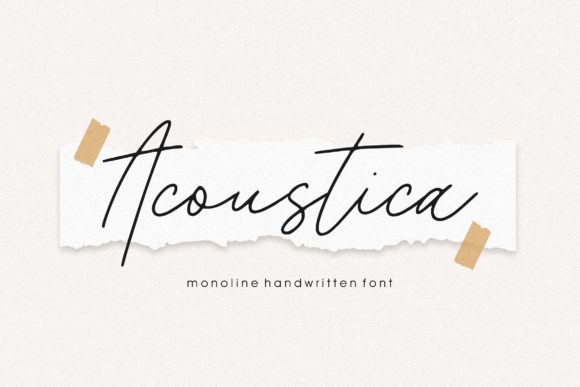 Acoustica: A Delicate Script Font for Handmade Brands