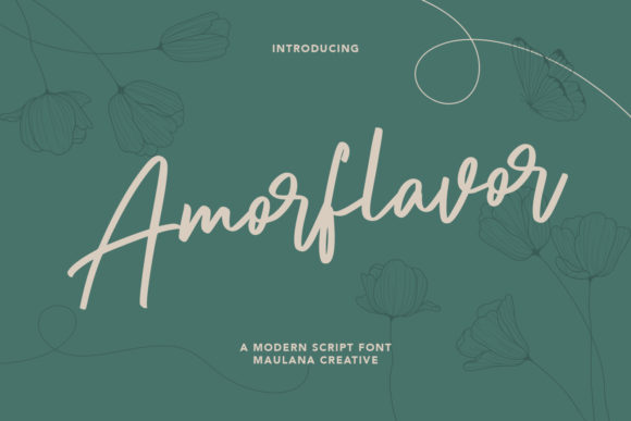 Amorflavor: A Refined Script Font for Elegant Branding