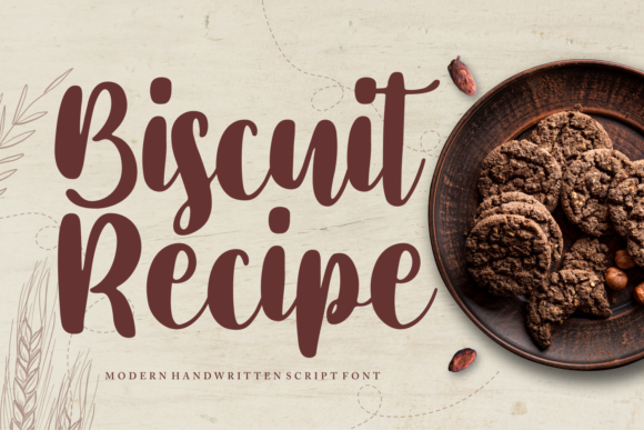 Biscuit Recipe: A Delicate Script Font for Editorial Design