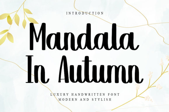Mandala in Autumn: A Script Font for Polished Branding