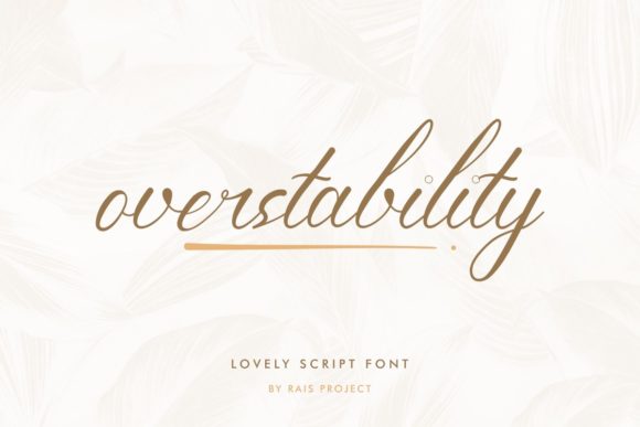 Overstability: The Elegant Script Font for Small Business Branding