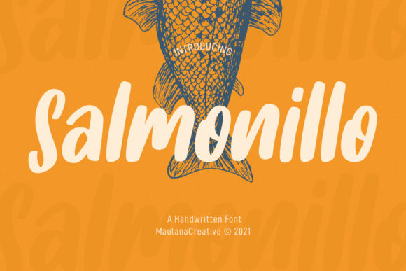 Salmonillo: A Paint-Brushed Script Font for Branding